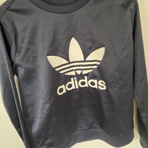 Comfy blue satin looking sweatshirt